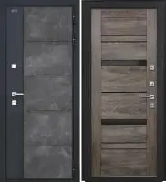 Входная дверь Дорстон Терморазрыв Inoplast (Р-01 бетон/СБ-32 Шале мореный дуб Черный лакобель)