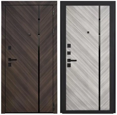 Входная дверь Dorston Digma (Шпон орех мореный/белый матовый)