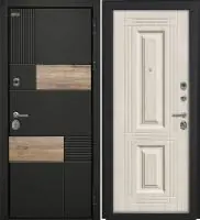 Входная дверь Дорстон BERLIN (ВС-2 Лофт черный/Ф-2 Лиственница беленая Глухое)