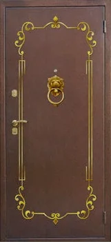 Декоративная отделка из художественной ковки на входной двери (120)