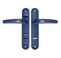 Ручка дверная на планке Гардиан 41.12, Синяя шагрень RAL 5013