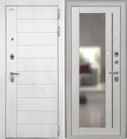 Входная дверь Alpa (НФ-6 лофт белый/ФЗ-3 Глянец Царговая с зеркалом)
