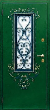 Декоративная отделка из художественной ковки на входной двери  (127)