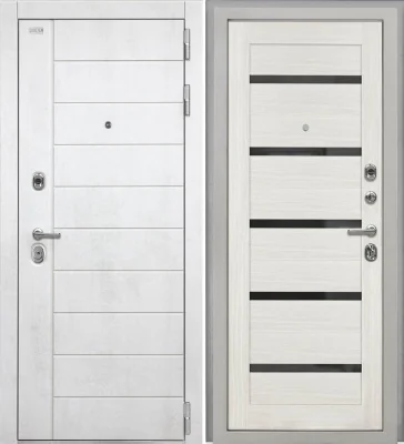 Входная дверь Alpa (НФ-6 лофт белый/СБ-1 Эшвайт Черный лакобель)
