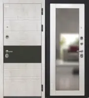 Входная дверь VIDARI (ВС-1 Бетон светлый/ФЗ-5 Глянец Зеркало)