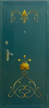 Декоративная отделка из художественной ковки на входной двери (95)