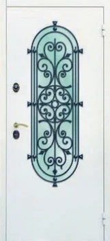 Декоративная отделка из художественной ковки на входной двери (69)