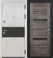 Входная дверь VIDARI (ВС-1 Бетон светлый/СБ-32 Шале мореный дуб Черный лакобель)