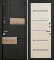Входная дверь Дорстон BERLIN (ВС-2 Лофт черный/СБ-1 Кремовая лиственница Матовое)