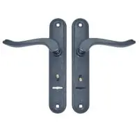 Ручка дверная на планке Гардиан 41.31 - Соната, Темно-серая шагрень RAL 7011