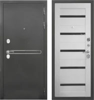 Входная дверь Тайгер Сотка Трио Царга (антик серебро/эшвайт)