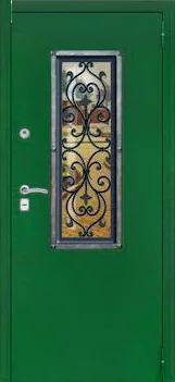 Декоративная отделка из художественной ковки на входной двери (75)