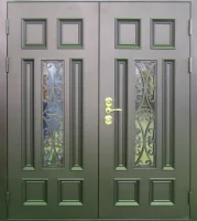 Металлофиленки на металле входной двери (9)