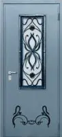 Декоративная отделка из художественной ковки на входной двери (133)