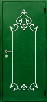 Декоративная отделка из художественной ковки на входной двери (6)