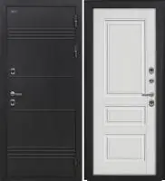 Входная дверь Дорстон Терморазрыв (Д-5 Букле черный/Ф-11 Белое дерево Глухое)