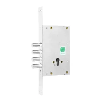 Замок врезной цилиндровый редукторного типа с защелкой Гардиан 72.06 Т