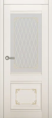 Межкомнатная дверь Carda К-10 Ясень золотой Витраж