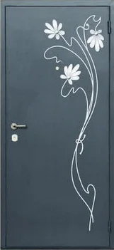 Декоративная отделка из художественной ковки на входной двери (113)