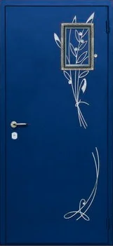 Декоративная отделка из художественной ковки на входной двери (128)