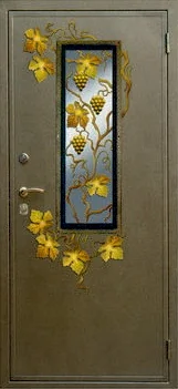 Декоративная отделка из художественной ковки на входной двери (118)