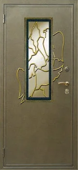 Декоративная отделка из художественной ковки на входной двери (7)