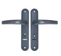 Ручка дверная на планке Гардиан 41.31 - Вега, Темно-серая шагрень RAL 7011