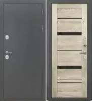 Входная дверь Дорстон Терморазрыв (Антик серебро/СБ-32 Шале светло-серый Черный лакобель)