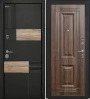 Входная дверь Дорстон BERLIN (ВС-2 Лофт черный/Ф-2 Статус коньяк Глухое)