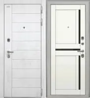 Входная дверь Alpa (НФ-6 лофт белый/КС-5 Арктик Черный лакобель)