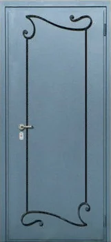 Декоративная отделка из художественной ковки на входной двери (47)