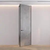 Межкомнатная скрытая дверь с керамогранитом