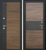 Входная дверь Дорстон Терморазрыв Inoplast (Р-01 Орех/гранит/Р-03 Орех/гранит Глухое (инопласт 6мм))