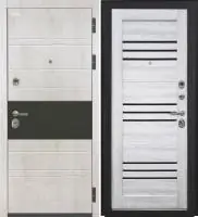 Входная дверь VIDARI (ВС-1 Бетон светлый/СБ-31 Ривьера айс Черный лакобель)