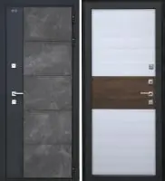 Входная дверь Дорстон Терморазрыв Inoplast (Р-01 бетон/Р-03 Ясень/орех Глухое (инопласт 6 мм))