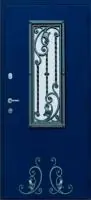 Декоративная отделка из художественной ковки на входной двери (136)
