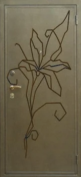 Декоративная отделка из художественной ковки на входной двери (92)