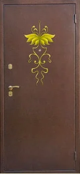 Декоративная отделка из художественной ковки на входной двери (102)