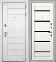 Входная дверь Alpa (НФ-6 лофт белый/КС-1 Арктик Черный лакобель)