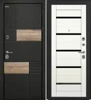 Входная дверь Дорстон BERLIN (ВС-2 Лофт черный/КС-1 Арктик Черный лакобель)
