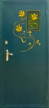 Декоративная отделка из художественной ковки на входной двери (126)