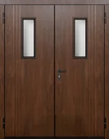 Блок дверной металлический противопожарный остекленный огнеупорным стеклом ДП2428