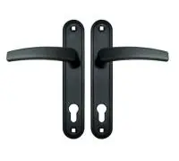 Ручка дверная на планке Гардиан 41.32 - Вега, Черный муар RAL 2301