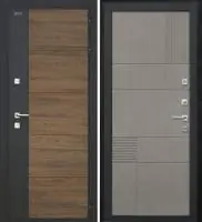 Входная дверь Дорстон Терморазрыв Inoplast (Р-01 Орех/гранит/Ф-9 Лофт грей Глухое)