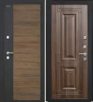 Входная дверь Дорстон Терморазрыв Inoplast (Р-01 Орех/гранит/Ф-2 Статус коньяк Глухое)