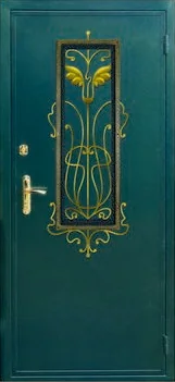Декоративная отделка из художественной ковки на входной двери (103)