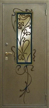 Декоративная отделка из художественной ковки на входной двери (97)