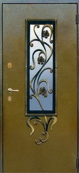 Декоративная отделка из художественной ковки на входной двери (11)
