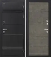 Входная дверь Дорстон Терморазрыв (Д-5 Букле черный/Ф-8 Бетон темный Глухое)