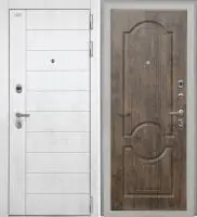 Входная дверьAlpa (НФ-6 лофт белый/Ф-5 Мореный дуб Глухое)